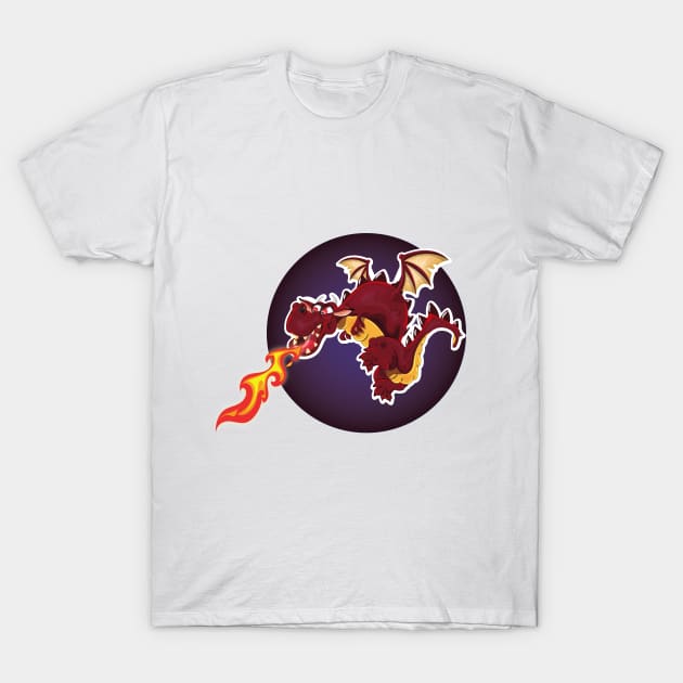 Fire Breathing Dragon T-Shirt by nickemporium1